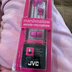 JVC Pink Marshmallow Earbuds with Microphone